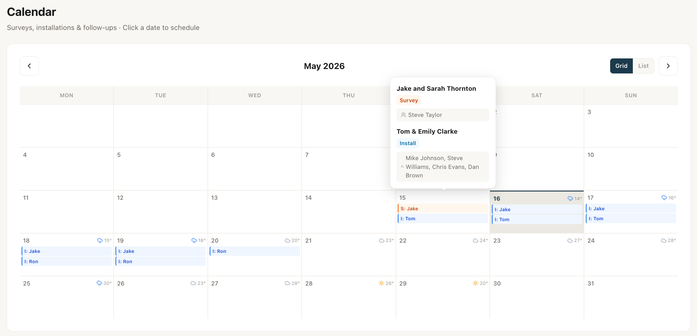 Calendar